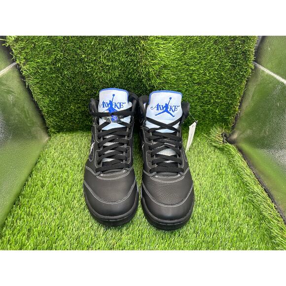 Awake NY x Air Jordan 5 Retro DV4982-004 Athletic Sneaker Mens 9.5 Black Leather main image 9
